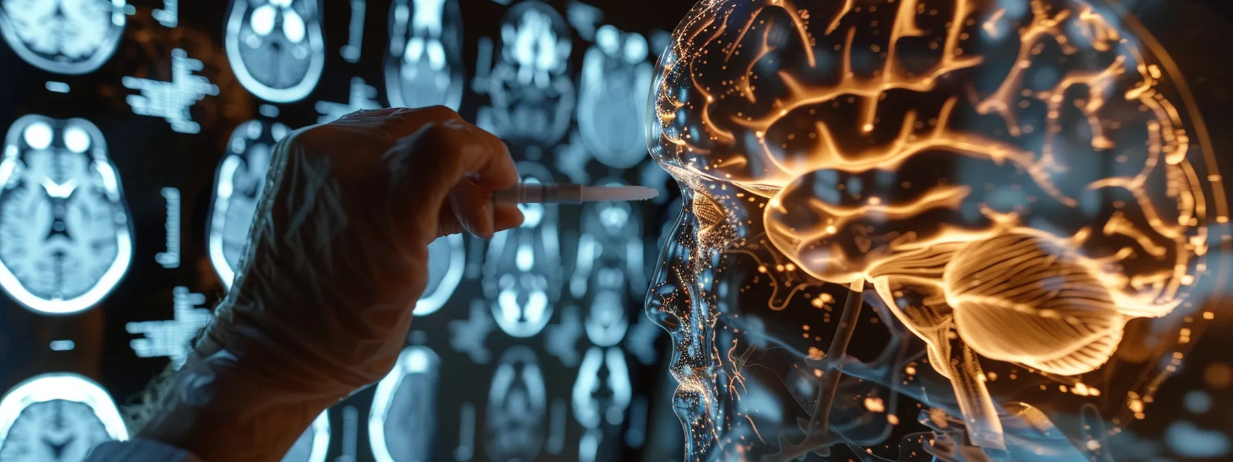 a brain scan revealing intricate details of the cingulate cortex and brainstem, shedding light on ptsd's neurological underpinnings and potential therapeutic interventions.