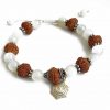 10 Mukhi Rudraksha and Moonstone Bracelet for Sacral Chakra to Soothes the emotional body and evokes inner joy and happiness