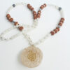 10 Mukhi Rudraksha and Moonstone Mala for Sacral Chakra to Soothes the emotional body and evokes inner joy and happiness