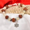 10 Mukhi Rudraksha and Moonstone Bracelet for Sacral Chakra to Soothes the emotional body and evokes inner joy and happiness