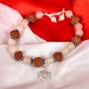 10 Mukhi Rudraksha and Moonstone Bracelet for Sacral Chakra to Soothes the emotional body and evokes inner joy and happiness