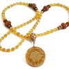 12 Mukhi Rudraksha and Citrine Mala for Manipura (SOLAR) Chakra to Helps manifest and attract prosperity and success