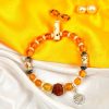 12 Mukhi Rudraksha and Citrine Bracelet for Solar Chakra to Evokes self-confidence and self-respect and gives mental power