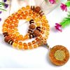 12 Mukhi Rudraksha and Citrine Mala for Manipura (SOLAR) Chakra to Helps manifest and attract prosperity and success