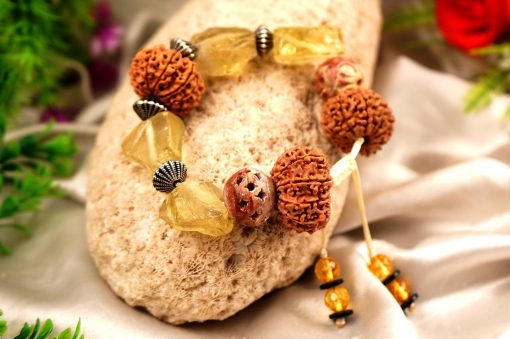 12 Mukhi and Citrine Gemstone Bracelet (Solar)