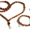 3 Mukhi Agni Mala and Bracelet Set for Solar Plexus Chakra to Helps overcome sense of victimization and releases memories of shame, hurt and stress