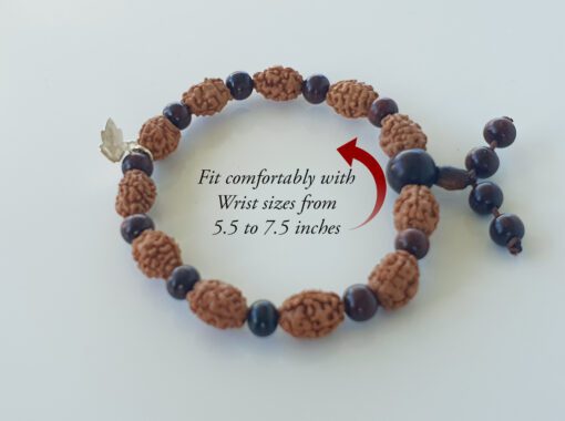 3 Mukhi Mahajwala Bracelet - Red Sandalwood To releases stress and feeling of victimization