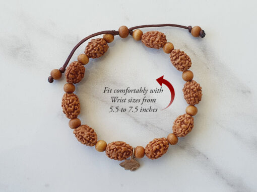 3 Mukhi Mahajwala Bracelet - Sandalwood To releases stress and feeling of victimization