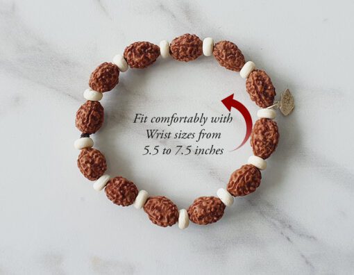 3 Mukhi Mahajwala Bracelet - White Spacer To releases stress