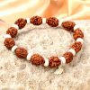 3 Mukhi Mahajwala Bracelet - White Spacer To releases stress