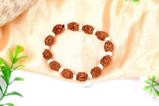 3 Mukhi Mahajwala Bracelet - White Spacer To releases stress