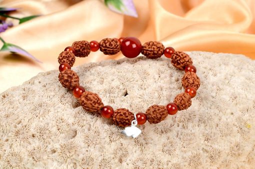 3 Mukhi Mahajwala Bracelet - Carnelian To releases stress and feeling of victimization