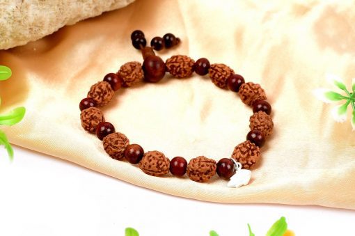 3 Mukhi Mahajwala Bracelet - Red Sandalwood To releases stress and feeling of victimization