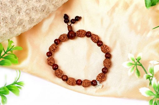 3 Mukhi Mahajwala Bracelet - Red Sandalwood To releases stress and feeling of victimization