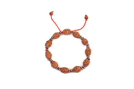 3 Mukhi Mahajwala Bracelet - Silver Chakri Thread To releases stress and feeling of victimization