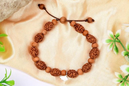 3 Mukhi Mahajwala Bracelet - Sandalwood To releases stress and feeling of victimization