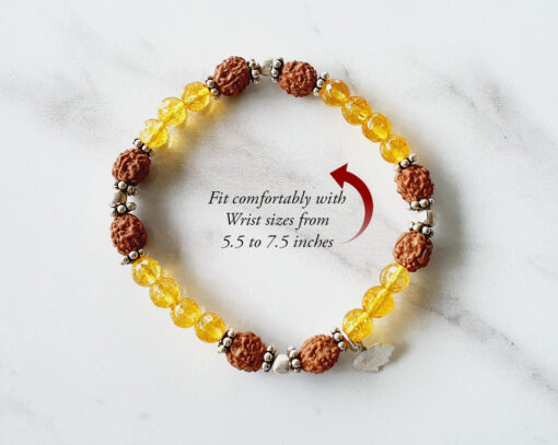 4 Mukhi Brahma Bracelet - Citrine To boosts confidence