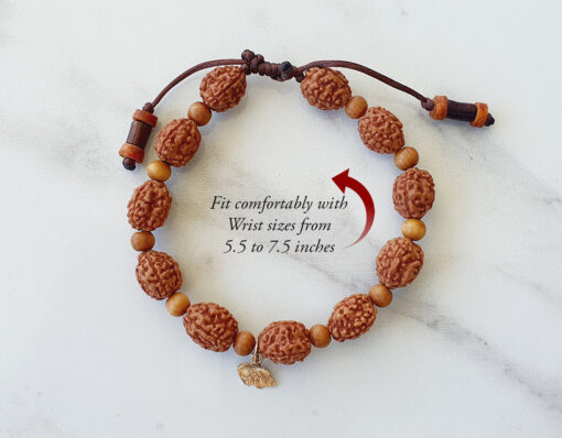 4 Mukhi Brahma Bracelet - Sandalwood To enhances knowledge and intelligence