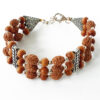 4 Mukhi Brahma Triple Bracelet - Red Sandalwood To enhances communication skills