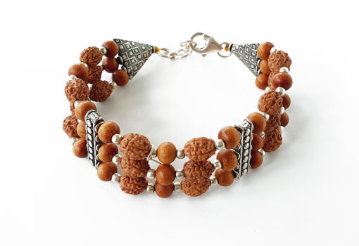 4 Mukhi Brahma Triple Bracelet - Red Sandalwood To enhances communication skills