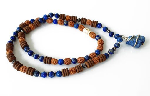 4 Mukhi Rudraksha and Lazuli Mala (Throat Chakra) - To Enhances self-confidence and self-worth