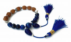 4 Mukhi Rudraksha and Lapis Lazuli Bracelet to Enhances self-confidence, creativity and vocal power