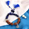 4 Mukhi Rudraksha and Lapis Lazuli Bracelet to Enhances self-confidence, creativity and vocal power