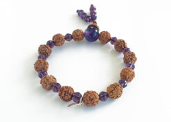 5 Mukhi Guru Bracelet - Amethyst To enhances awareness and concentration