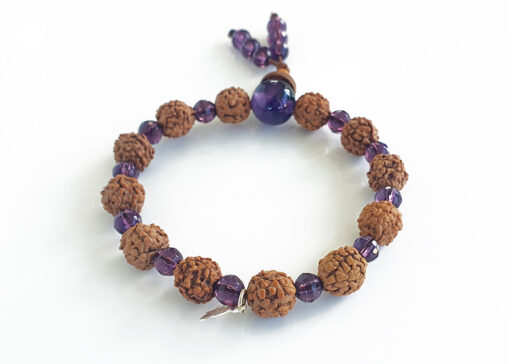 5 Mukhi Guru Bracelet - Amethyst To enhances awareness and concentration