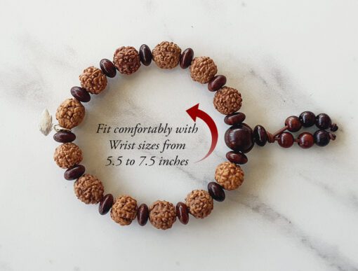 5 Mukhi Guru Bracelet - Red Sandalwood To enhances learning