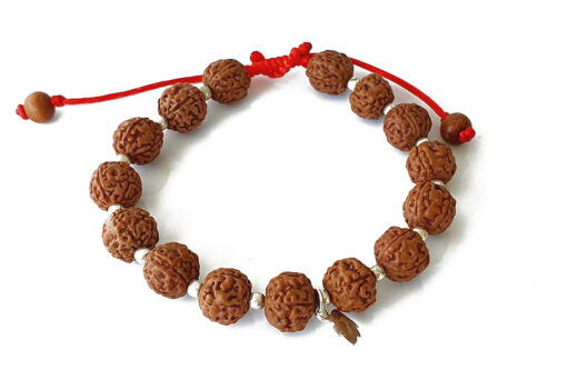 5 Mukhi Rare Rudraksha Bracelet - Semi Chikna - For enhances learning, knowledge, awareness and concentration