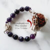 5 Mukhi Rudraksha and Amethyst Bracelet (Crown) for Enhances self-awareness