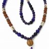 5 Mukhi Rudraksha and Amethyst Mala for Crown Chakra to Enhances self-awareness and intellect to attain complete self-knowledge