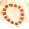 5 Mukhi Guru Bracelet with White Spacer to enhances learning, knowledge, awareness and concentration