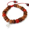 6 Mukhi Rudraksha and Red Carnelian Bracelet (Root)