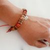 6 Mukhi Rudraksha and Red Carnelian Bracelet (Root)