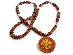 6 Mukhi and Jasper Mala for Root Chakra to Connects with inner ability to face challenges and improves wit and focus