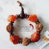 6 Mukhi and Red Jade Gemstone Bracelet (Root) - To Promotes balance and stability