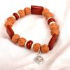 6 Mukhi Rudraksha and Jasper Bracelet for Root Chakra to Grounds the wearer and foster steadfastness and penance