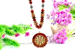 6 Mukhi and Jasper Mala for Root Chakra to Connects with inner ability to face challenges and improves wit and focus