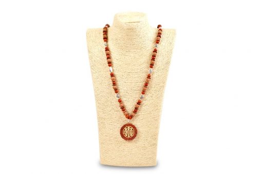 6 Mukhi and Jasper Mala for Root Chakra to Connects with inner ability to face challenges and improves wit and focus