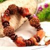 6 Mukhi and Red Jade Gemstone Bracelet (Root) - To Promotes balance and stability