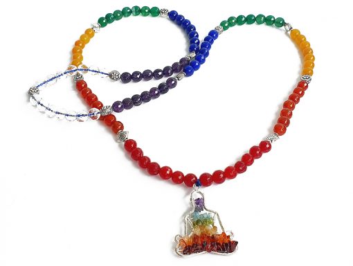 7 Chakra Necklace Mala for Sacred Heart Chakra to Improves creativity and self-trust, brings compassion, and improves intuition power