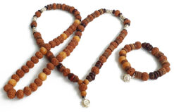 7 Mukhi Laxmi Mala and Bracelet Set for Hrit Padma Chakra to Awakens feelings of purity, peace and optimism to experience happiness in life