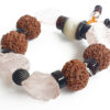 7 Mukhi and Rose Quartz Gemstone Bracelet for Sacred Heart Chakra to Attracts luck in love and finance and encourages to live a joyous life