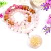 7 Mukhi Rudraksha and Rose Quartz Mala for Sacred Heart Chakra to Fosters qualities of empathy and forgiveness and attracts prosperity