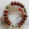 8 Mukhi Rudraksha and Cats Eye Bracelet - for Root Chakra to Brings support and stability in all aspects of life