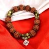 8 Mukhi Rudraksha and Cats Eye Bracelet for Root Chakra to Attracts stability and support in all aspects of life