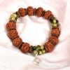 8 Mukhi Rudraksha and Cats Eye Bracelet for Root Chakra to Attracts stability and support in all aspects of life