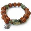 8 Mukhi Rudraksha and Cats Eye Bracelet for Root Chakra to Attracts stability and support in all aspects of life